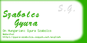 szabolcs gyura business card